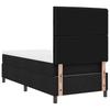Box Spring Bed with Mattress and LED Lighting Black 90 x 200 cm Fabric