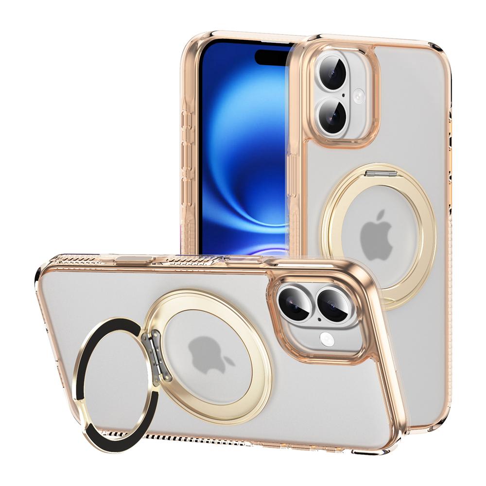 KEYSION Coque de protection pour iPhone 16 Pro Max 16 Plus avec bouton de contrôle tactile et anneau magnétique MagSafe 360, chargement sans fil, mat et transparent
