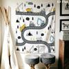 Cute Vehicle Wall Tapestry Aesthetic Wall Hanging Printed Fabric Blanket Decorative Tapestries for Bedroom Living Room Home Decor
