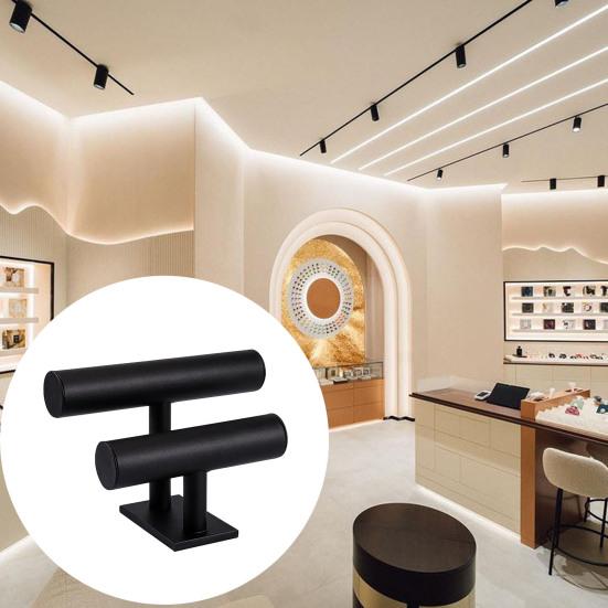 Doppelstöckiger Armbandständer, horizontaler Uhrenständer für den Schreibtisch, für die Kommode im Schlafzimmer