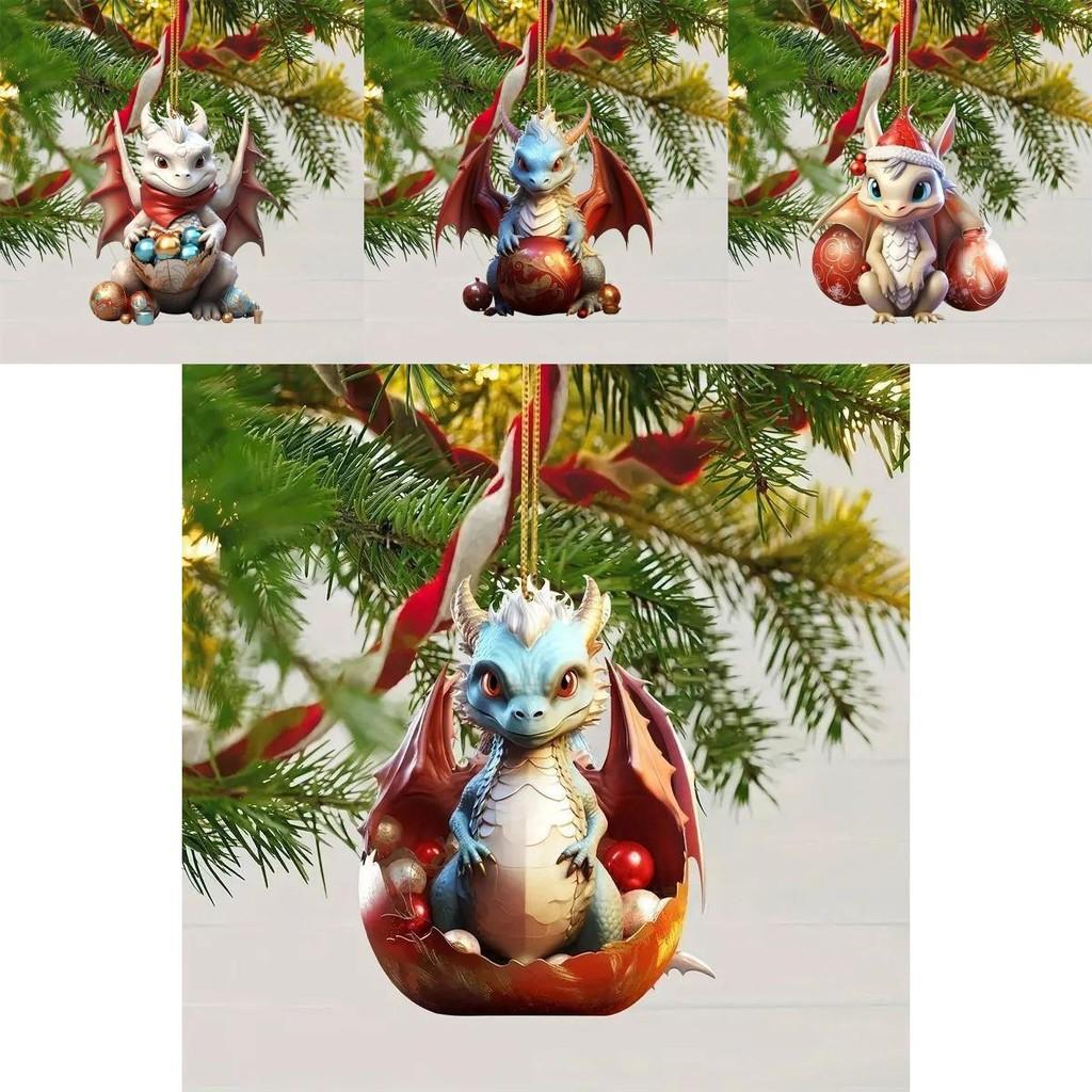 Dragon Acrylic Delightful Egg Car Pendant For Creative Holiday Decoration Interior