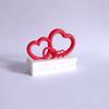Smooth Edge Heart Box Valentine's Day Heart Gift Box with Red Lid Plastic Heart-shaped Party Favor Container Wedding Anniversary