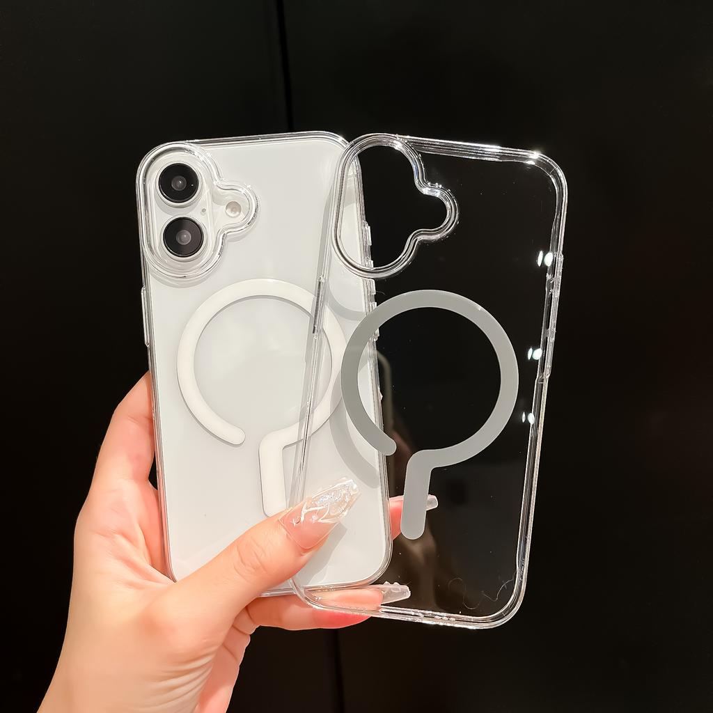 For iPhone 16 Case Compatible with MagSafe Protective TPU+PC Phone Cover