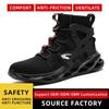 Breathable High-Top Steel Toe Safety Shoes with Anti-Smash and Anti-Stab Features