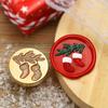 Christmas Series Embossed Christmas Tree Lacquer Seal Head Brass Carving Wax Seal Decoration Gift for Lacquer Lovers