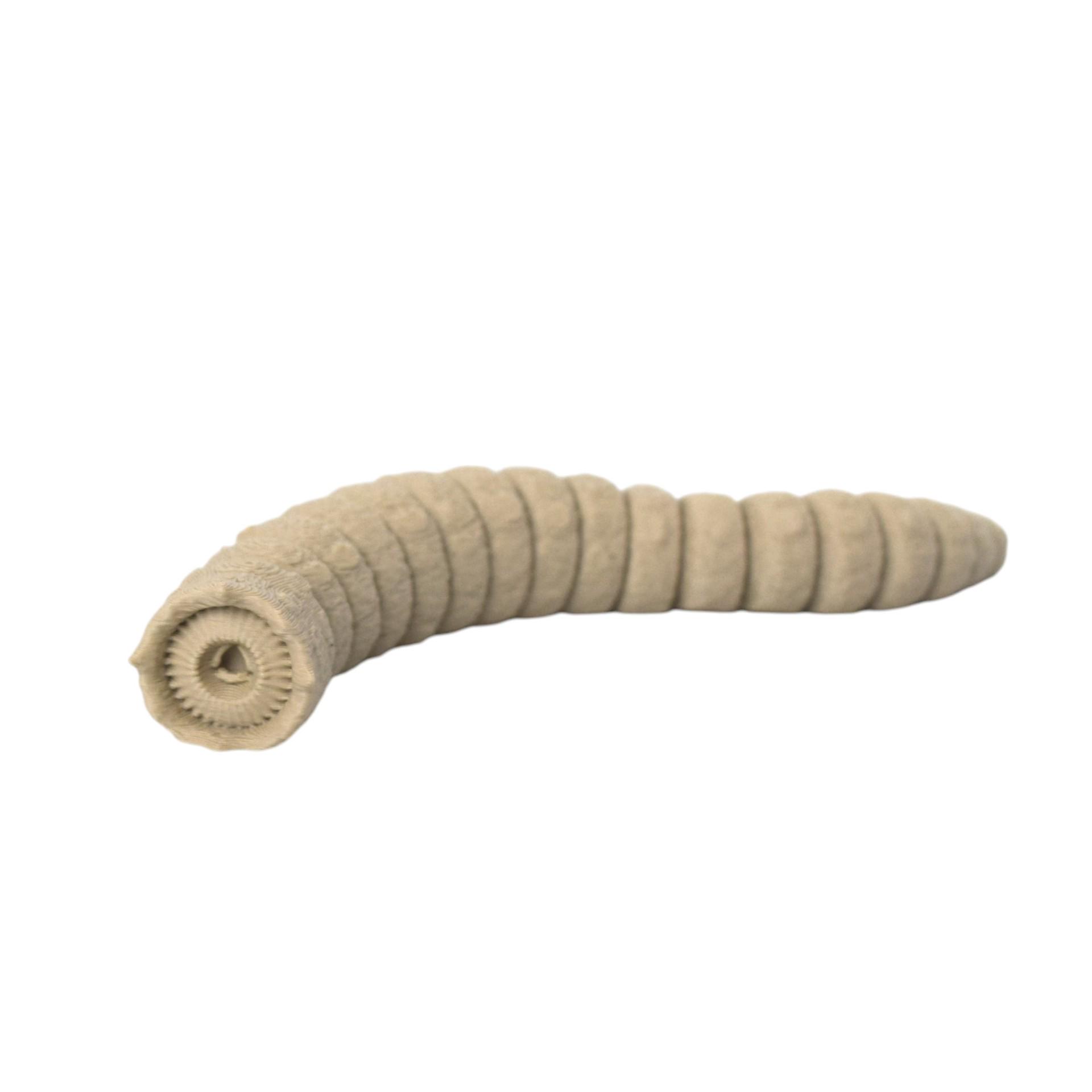 3D Printed Withered Wood Color Worm Simulation: Movable Jointed Decorative Ornament Toy Withered Wood Color