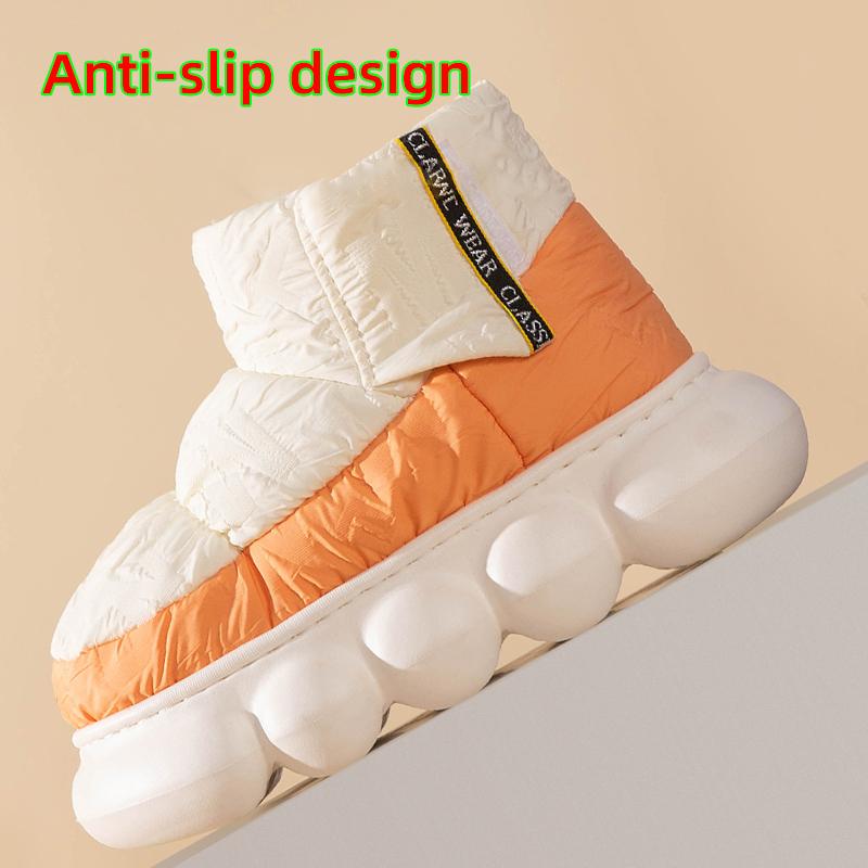 Mote Rimocy 2024 Nye Varm Snøstøvler for Kvinner Vanntette Dame Vinterstøvler Tykk Såle Plysjfôr Bomullspolstrede Sko Kvinne