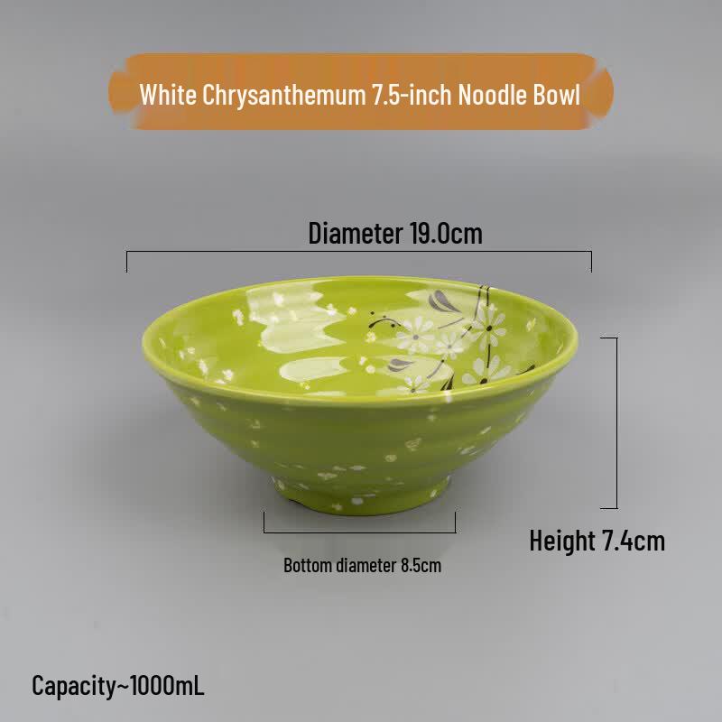 Qiwei Cream Style Melamine Noodle Bowl