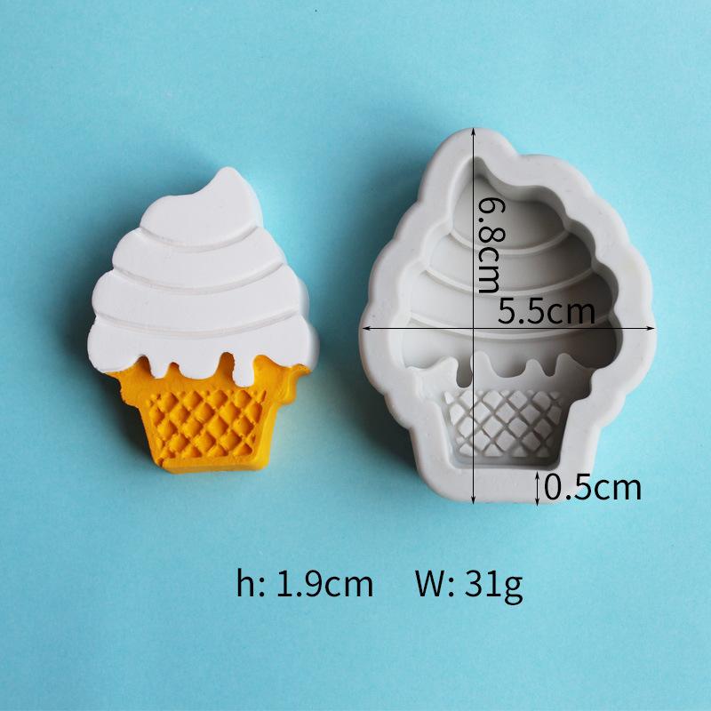 

Baking Ice Cream Cone Chocolate Silicone Mould Fondant Cupcake Topper Candy Polymer Clay Molds DIY Party Cake Decorating Tools