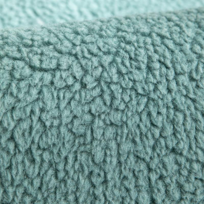 

Зимняя подушка для дивана из овечьей шерсти, утолщенная плюшевая подушка для сиденья, нескользящий кожаный чехол для дивана, однотонная, простая скандинавская зимняя модель 70*70cm