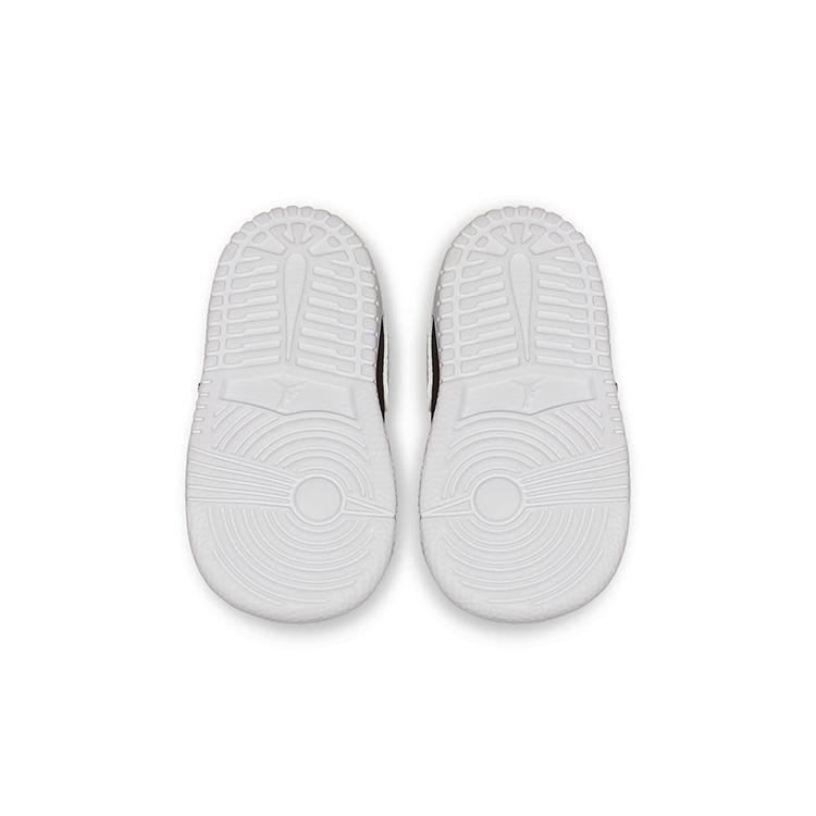 Jordan Air Jordan 1 TD Comfortable High top Toddler Shoes Black White Infant And Toddler AR6352-113