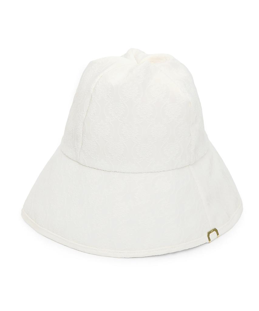 Eondeokeonteulolseutyudio Detachable Strap Bucket Hat Strap Bucket / Flower Pattern / Deep Milk