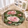 Rose Garden Elegance Round Rug Home Soft Decorative Anti Slip Yoga Table And Chair Mat Carpet Outdoor Floor Mat Carpet S5