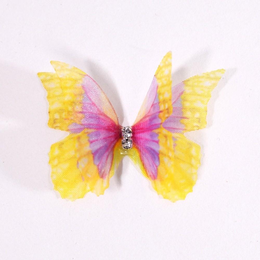 50 ks 3D organzové látkové motýlí aplikace Barevné nášivky na oblečení Šití Svatební doplňky do vlasů