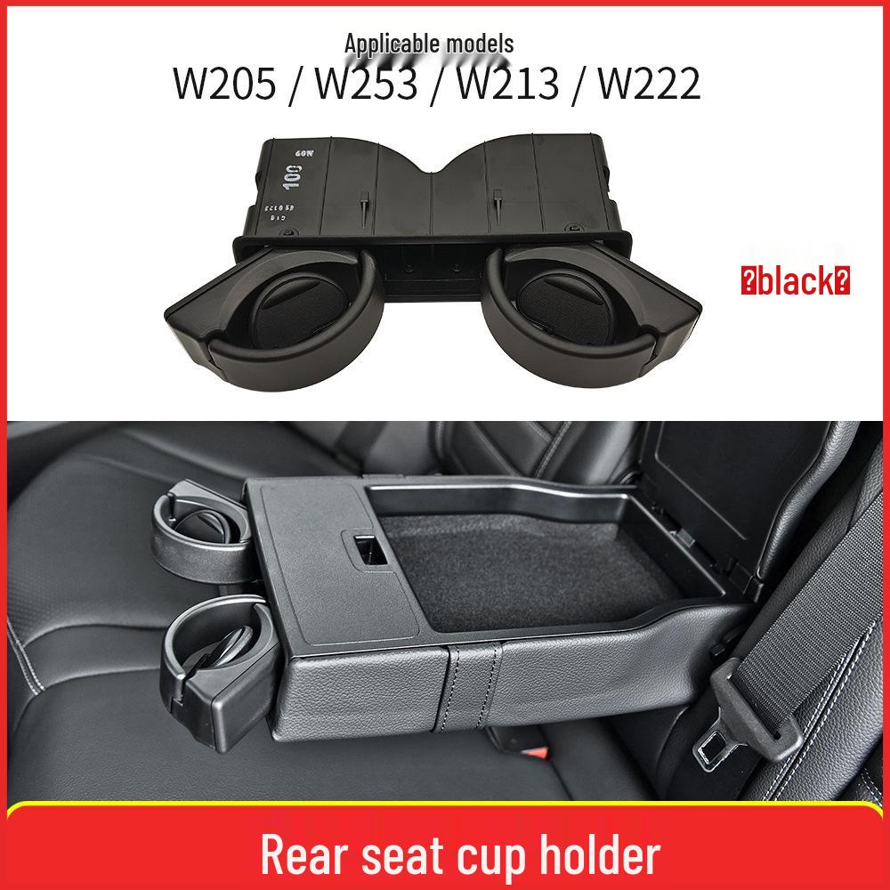 Suport de pahar compatibil pentru bancheta din spate pentru Mercedes-Benz Clasa C, Clasa S, GLC (W205, W213) - Suport pentru ceașcă de ceai 0998100213 negru