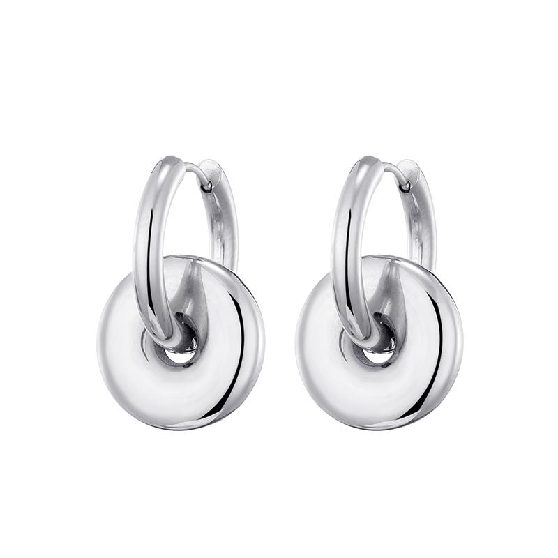 Classic Stainless Steel Heart Star Hoop Earrings For Women Punk Hip Hop Gold Silver Color Y2K Jewelry Female Earrings Oorbellen