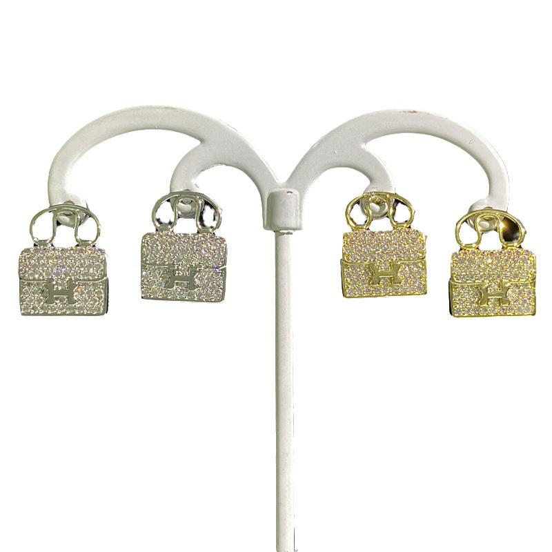 Elegant Korean Style Mini Hoop Earrings with Full Diamonds for Women - Simple, Versatile, and Fashionable