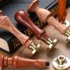 1Pc Portable Mini Diy Seal Tool Retro Pearwood Handle Wax Sealing Stamps Handle Wood Handle Wax Seal Stamp Accessories