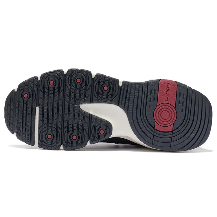 Li Ning Warm Edge Trend Rebound Shock Absorption Warm Wear Resistant Non Slip Mid Top Running Shoes Men Running Shoes Black AGLR239-2