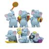 Elephant Doll 6pcs Toy Model Decoration Animation Cartoon Cute Material Pvc