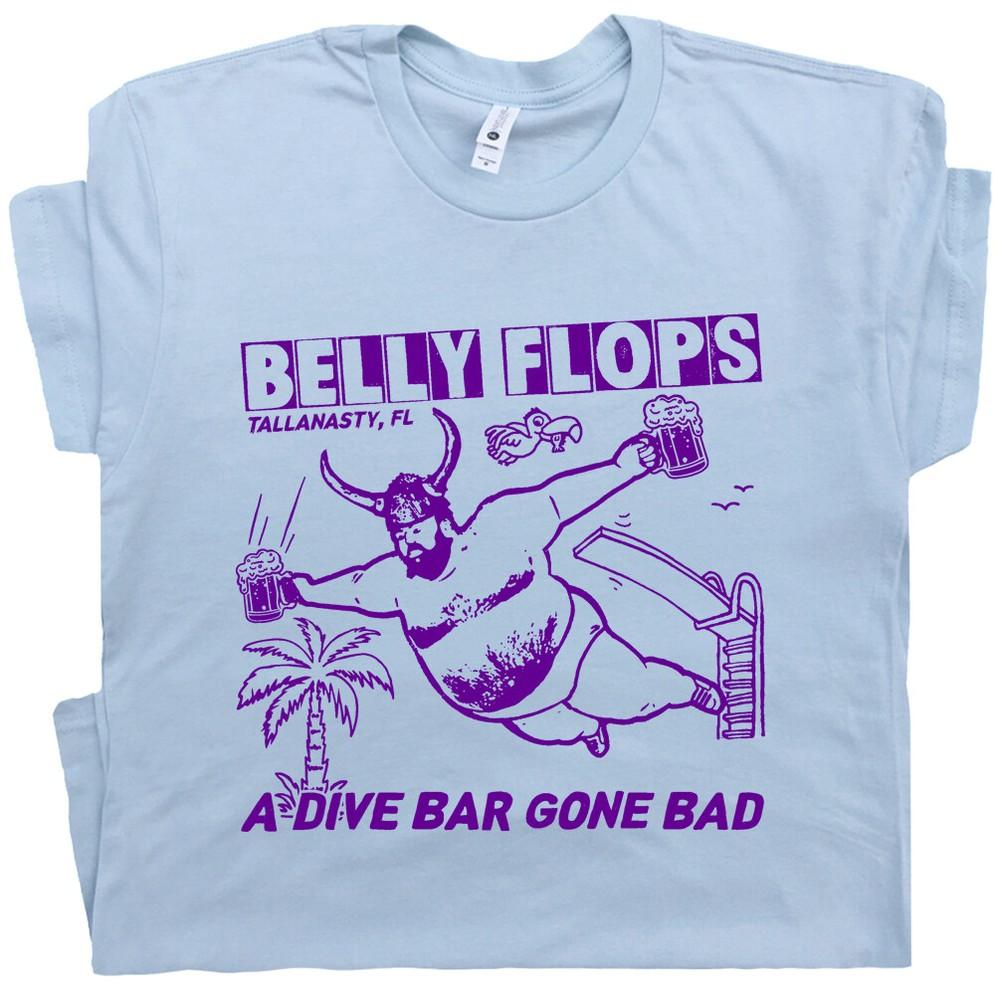 

Dive Bar T Shirt Funny Beer Shirts Famous Bar Tee Belly Flops Pub Drinking Drunk 4XL