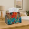 1pc Abstract Fluid Art Tissue Box Holder - Color Swirl Pattern Vibrant Texture Flow Artistic Design, Party Tissue Box, Multifunctional for Kitchen And