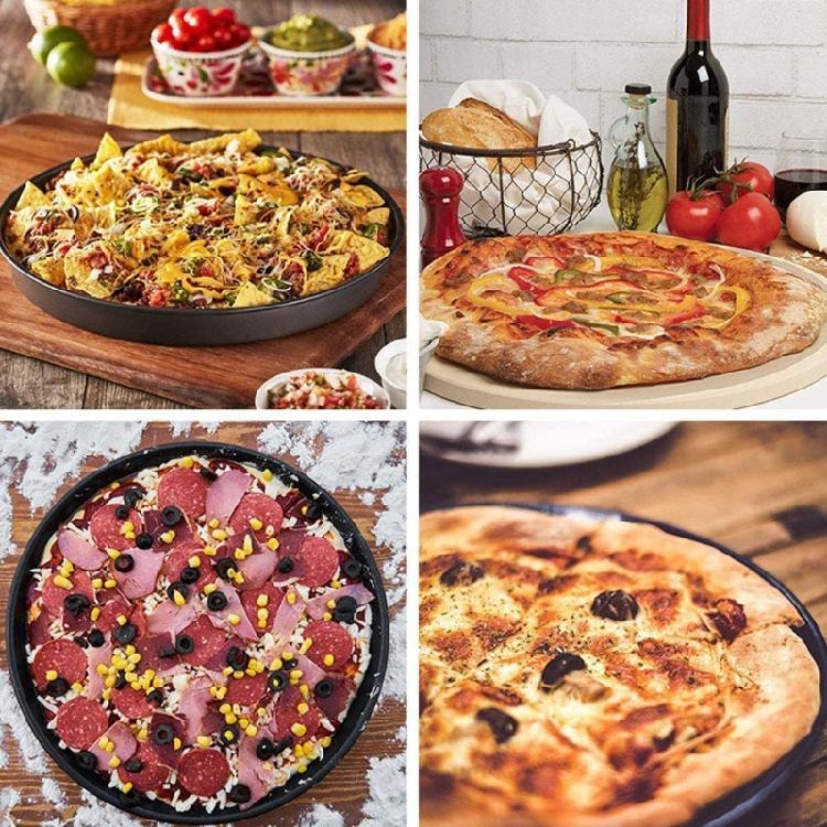 9/10/11/12-Inch Pizza Baking Tray for Home Kitchen Oven Microwave Restaurants