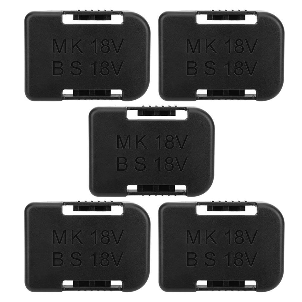 

5pcs Tool Storage Belt Slot Battery Holder Belt Clip Cyan and Black Battery Wall Rack Battery Mounts Garage