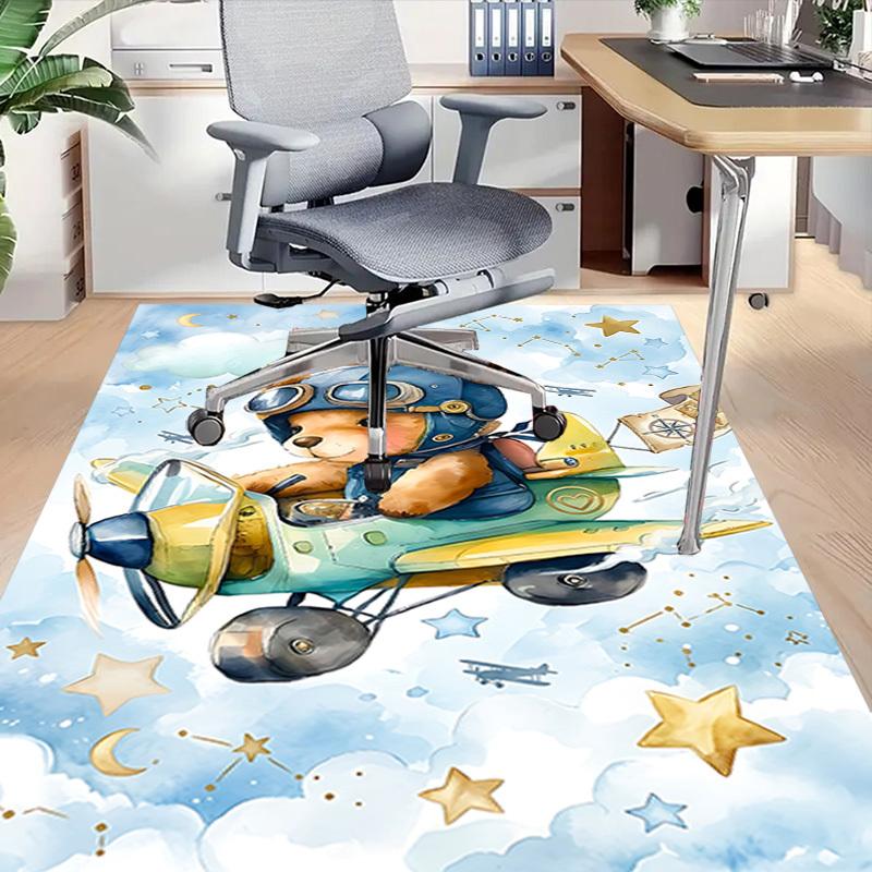 1PC Bear Pilot Extra Large Non-Slip Floor Carpet, Office, Family, Bedroom, Studio - Large Area Rug,Longlasting Material-K0418