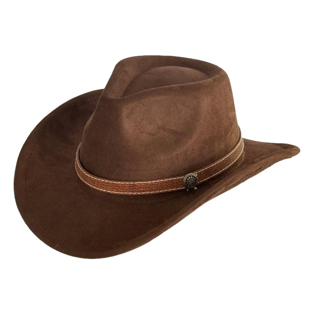 Hot-selling retro bull's head big-brimmed top hat, European and American suede western cowboy hat, men's temperament jazz hat