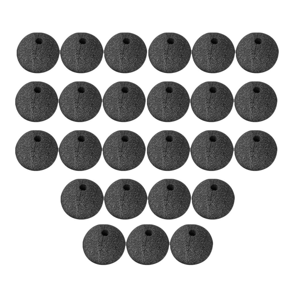 25Pcs Clown Noses Black for Women Men Fancy Dress Sponge Balls Elk Practical Jokes