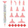 Glow Diamond Painting Pen Set with 12 Threaded Plastic Tips Luminous Rhinestone Picker Tool for DIY Crafts Nail Art