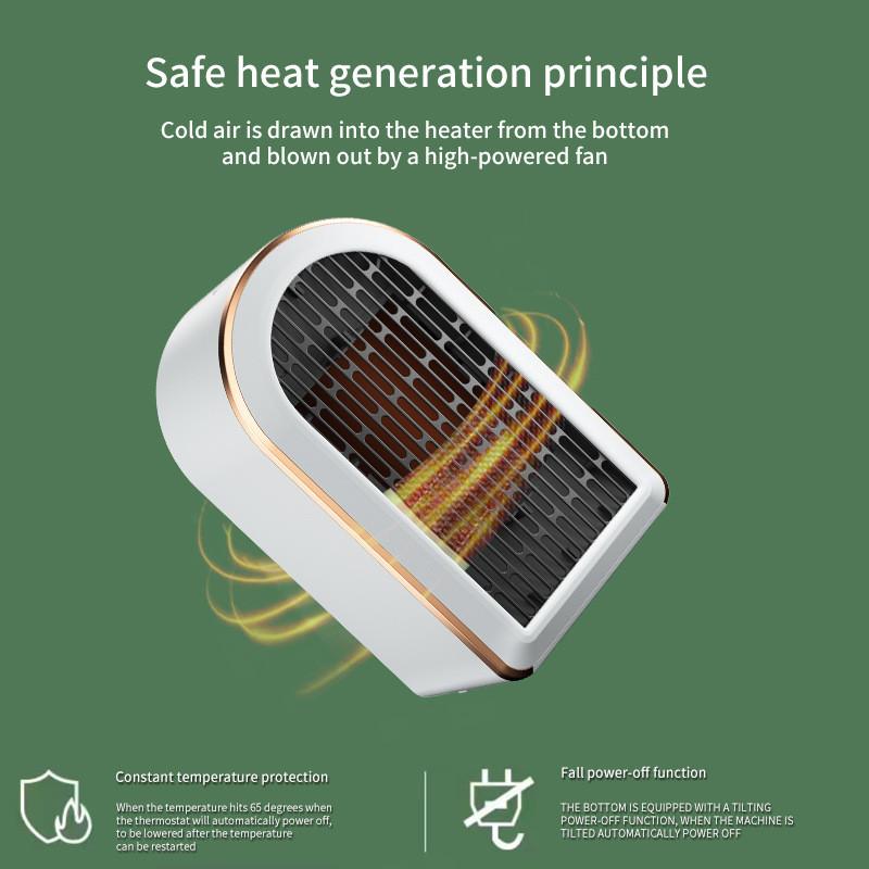 PTC Heating Warm Air Machine Small Intelligent Thermostat Fan Heater Winter Home Office Desktop Heating Device