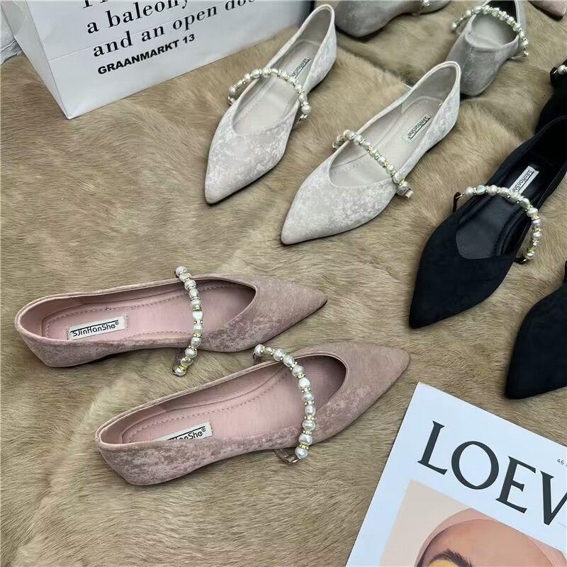 Korean Flat Shoes One-pedal Women's Shoes Non-slip Mary Jane Shoes 2025 Spring New French Xiaoxiangfeng Single Shoes