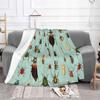 Antique Pattern-Beetles And Bugs Fashion Soft Warm Flannel Blanket Insects Moths Butterflies Butterfly Hawkmoth Stag Beetle