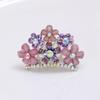 Crown Flower Comb Premium Sense Cute High-End Princess Haircard Women'S Headdress Diamond Hairpin Hair Accessories Hair Comb