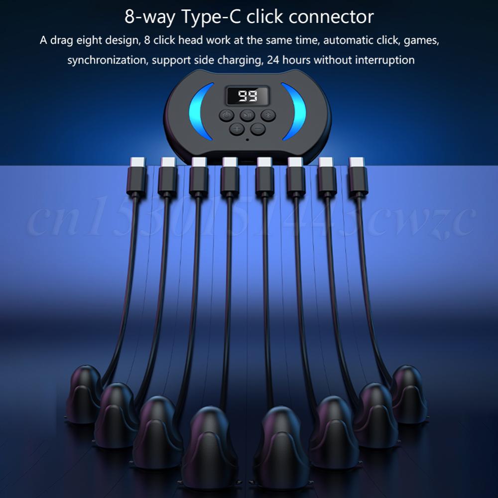 Mobile Phone Screen Auto Clicker Adjustable Physical Simulation Finger Click Device for Games Live Broadcasts Deal Reward Tasks