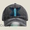 Mysterious Figure Letter Art Fashion Washed Baseball Cap Outdoor For Womens Unisex Female Beach Dad Hat Hip Hop
