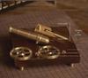 Miniature Pure Brass Italian Cannon Model - Home Office Desktop Decoration Ornaments - Trendy Creative Gift