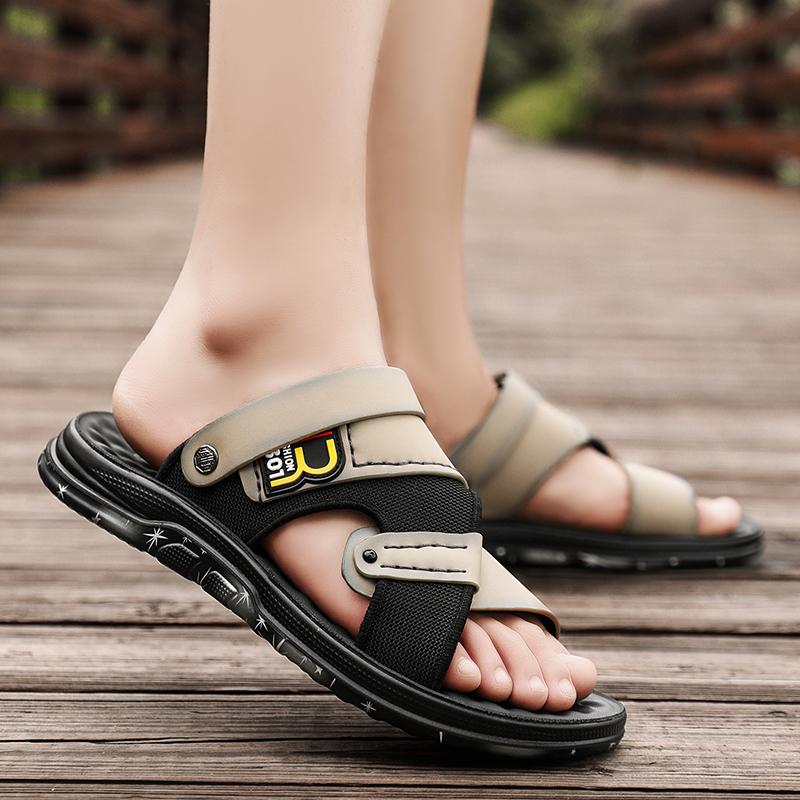 Adult Leather Men's Sandal Summer Shoes for Men Outdoor Sandals Trend 2024 Original Brands Shoes Comfortable Man Sandal Trending
