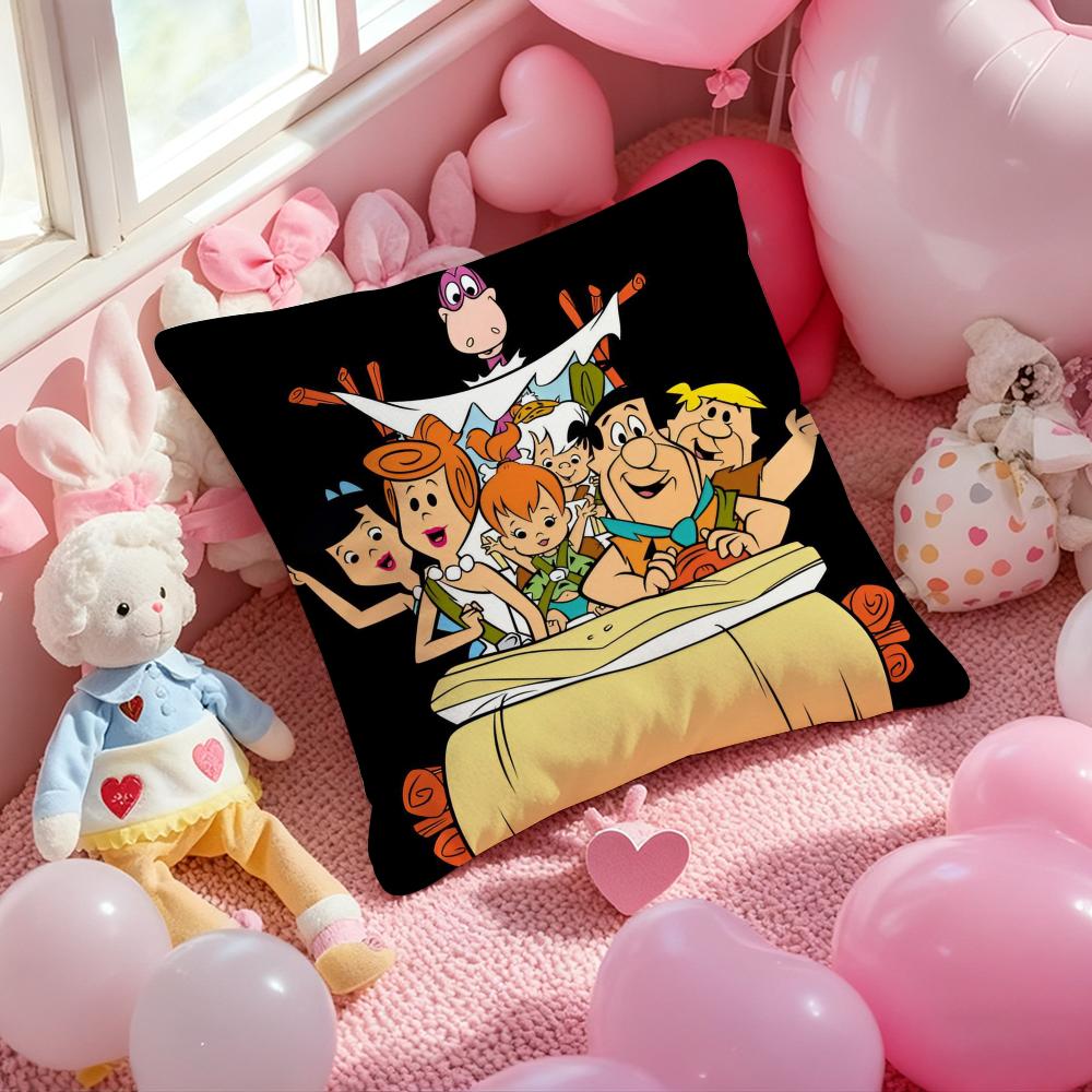 Fred Flintstone Cushion Cover Pattern Printed Pillowcase for Living Room Sofa Cushion Cover & Bedroom Decor