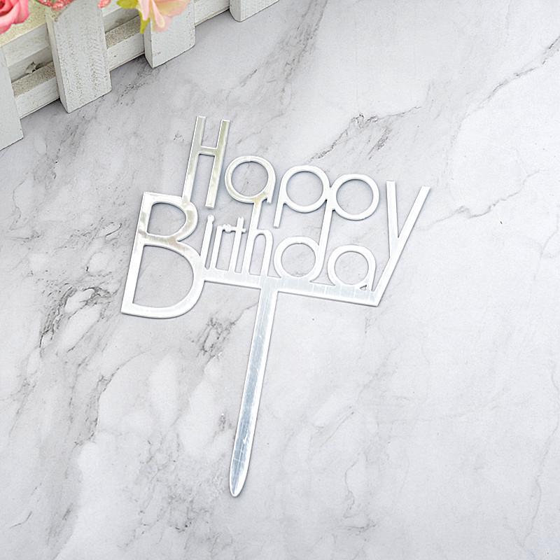 Gold & Black Mirrored Acrylic Cake Topper