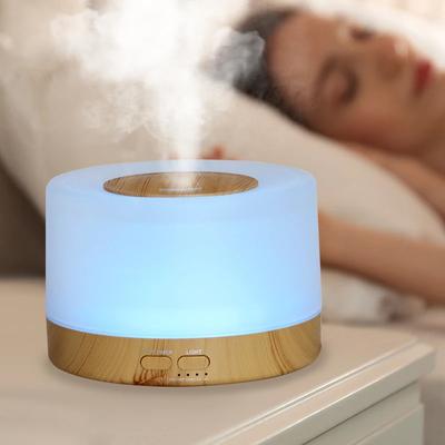 700ML Wood Grain Desktop Electric Aromatherapy Diffuser with LED Lights Remote Control Air Humidifier Essential Oil Diffuser