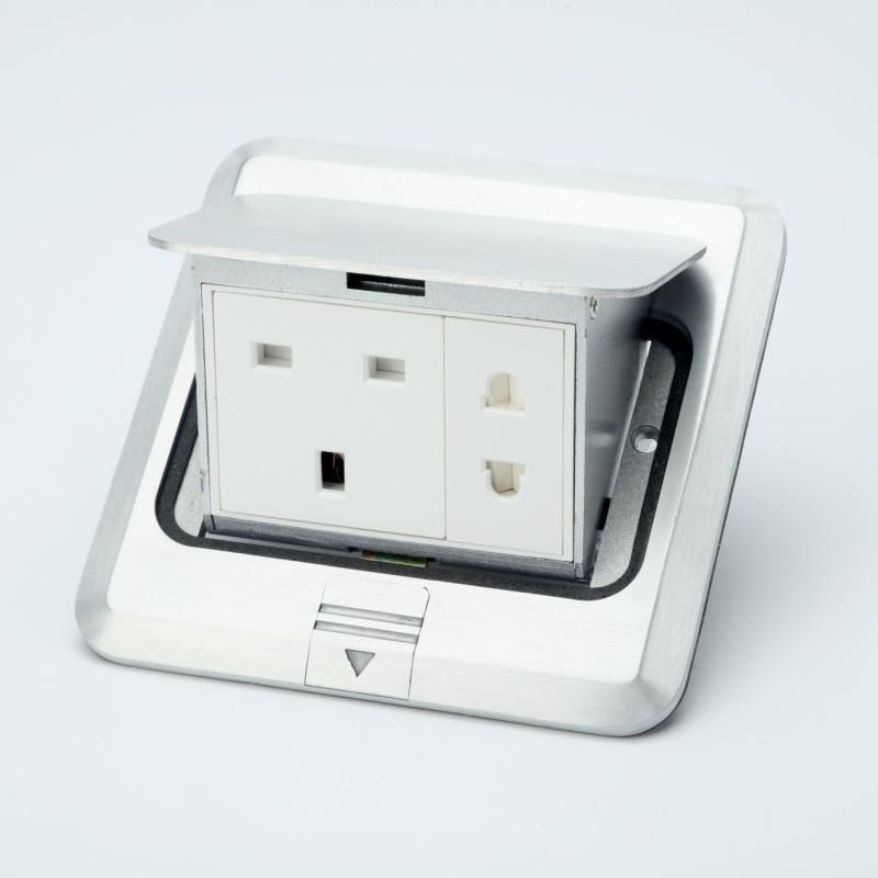 Factory Pop-up Floor Socket Universal Hidden Ground Socket Box Aluminum Surface Waterproof Power Socket