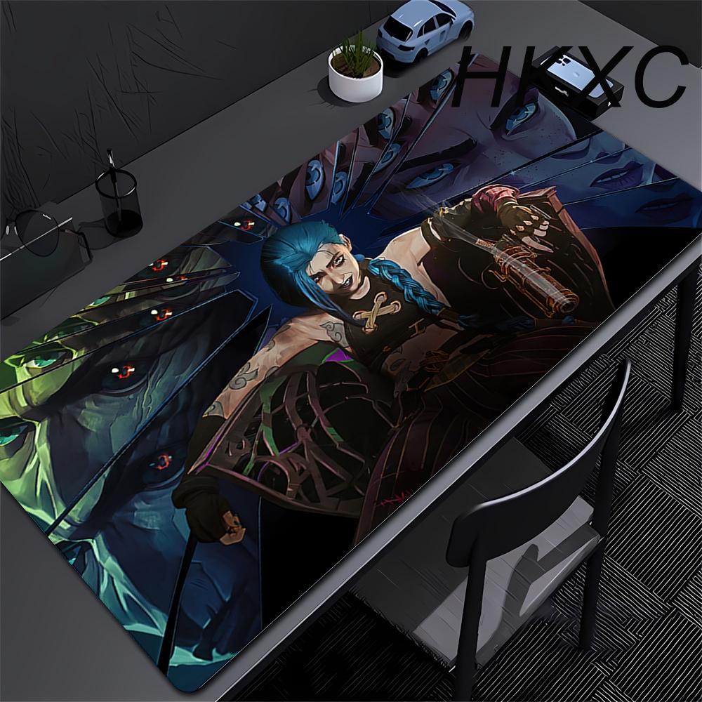 Mouse Pad Gamer Arcane Desk Mat Large Mousepad Gamer Accessories PC Computer Keyboard Deskmat League of Legends Jinx Rubber Mat