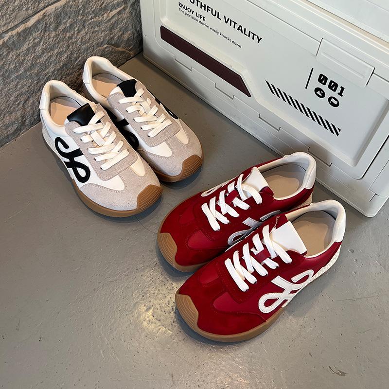 Leather German training shoes women's shoes autumn new thick-soled heightening shoes versatile sports shoes casual shoes trendy cool little white sh