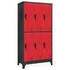 VidaXL Locker Cabinet Anthracite and Red 90x45x180 Cm Steel 339801