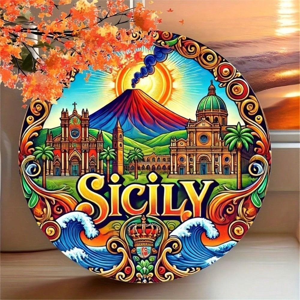 

Vintage Italian Metal Poster Wall Art Bar Decor Sign