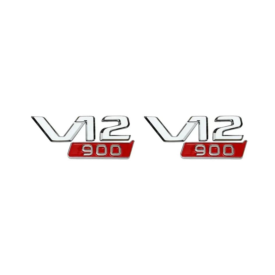 3D ABS Letters V12 700 800 900 Car Trunk Fender Logo Badge Emblem Decals Sticker For Benz Brabus G Class G63 G700 G800 G900 G500