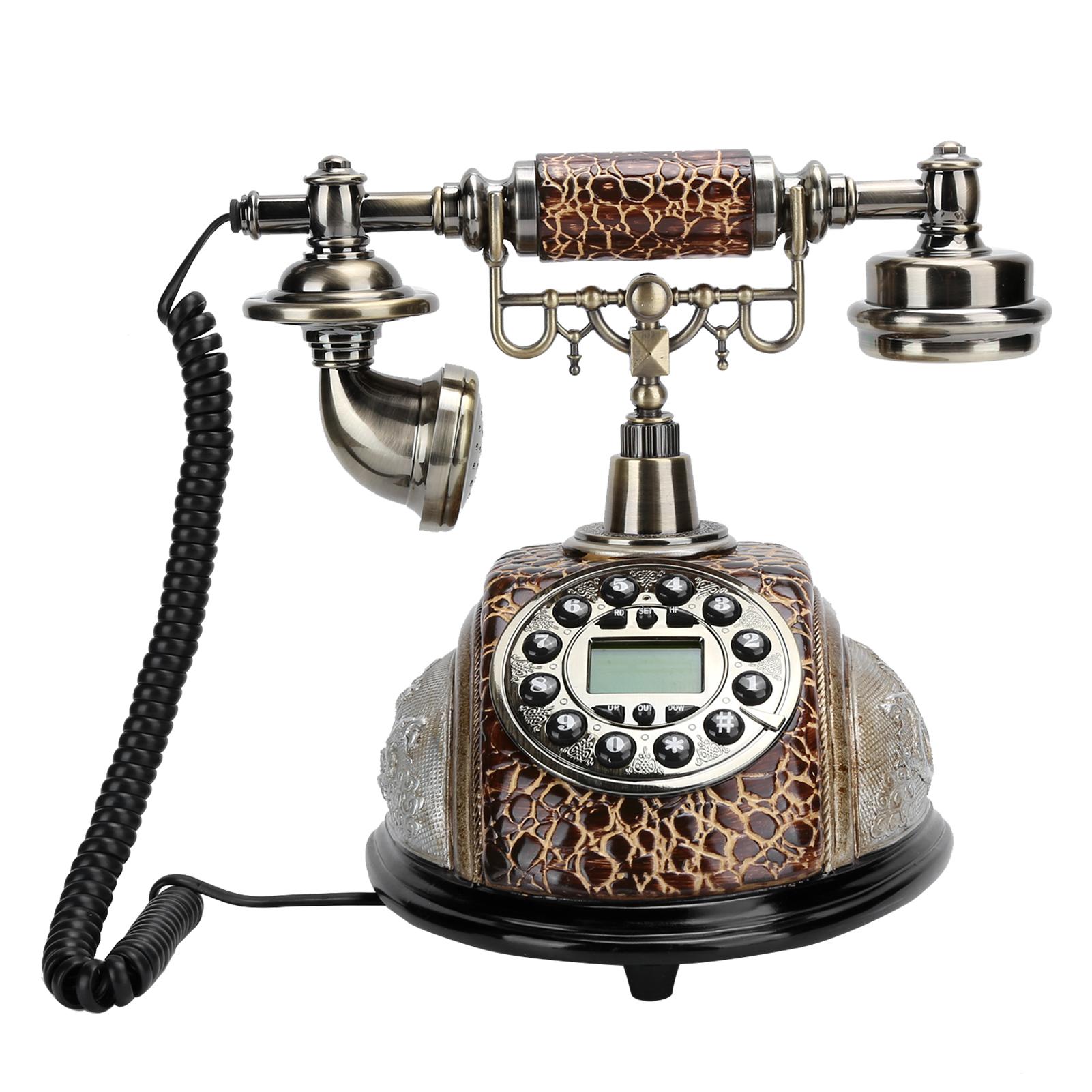 

Ретро-стиль проводной стационарный настольный телефон с подсветкой домашний офис US Plug
